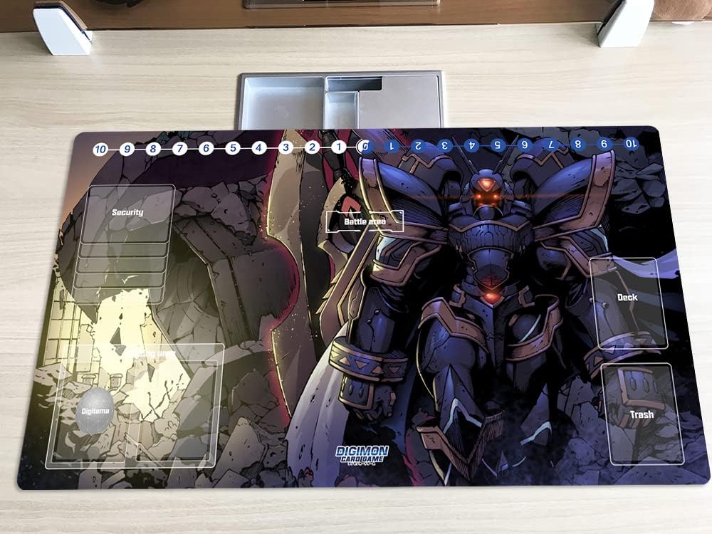 New DTCG Duel Playmat Digimon Diaboromon Trading Card Game TCG CCG Mat Pad + Free Bag (ZD002-300-SM)
