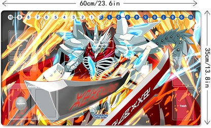 New DTCG Duel Playmat Digimon Diaboromon Trading Card Game TCG CCG Mat Pad + Free Bag (ZD002-300-SM)