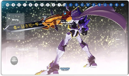 New DTCG Duel Playmat Digimon Diaboromon Trading Card Game TCG CCG Mat Pad + Free Bag (ZD002-528-K)