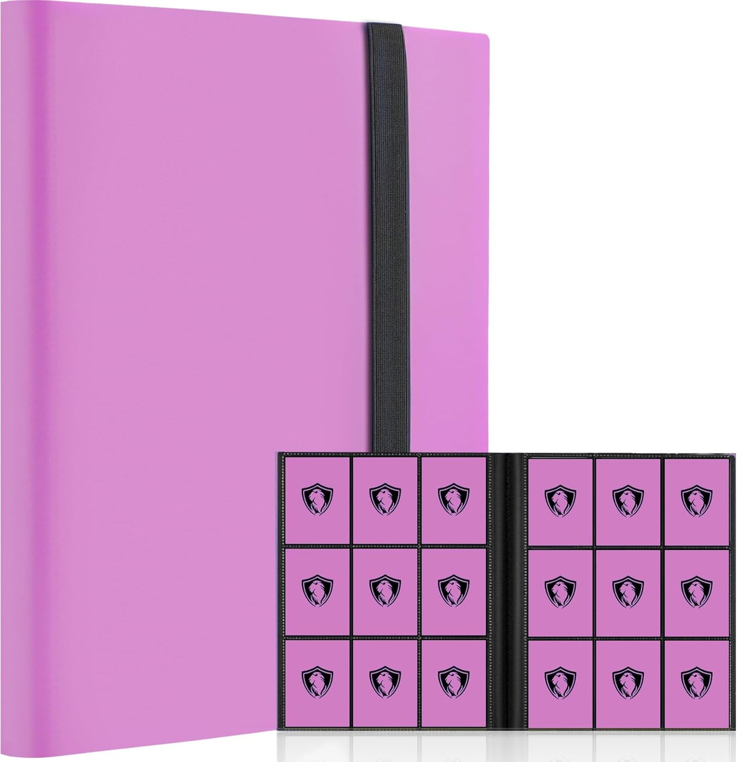 Trading Card Binder 9 Pocket, 360 Pockets Trading Card Holder Book, Premium PU Cover Zip Folder Binder, Side Loading Carrying Case Binder Album for TCG, MTG,Sports Cards, Game Cards (Orange-1)