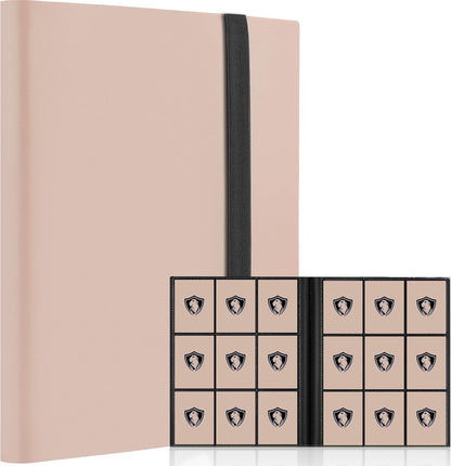 Trading Card Binder 9 Pocket, 360 Pockets Trading Card Holder Book, Premium PU Cover Zip Folder Binder, Side Loading Carrying Case Binder Album for TCG, MTG,Sports Cards, Game Cards (Orange-1)