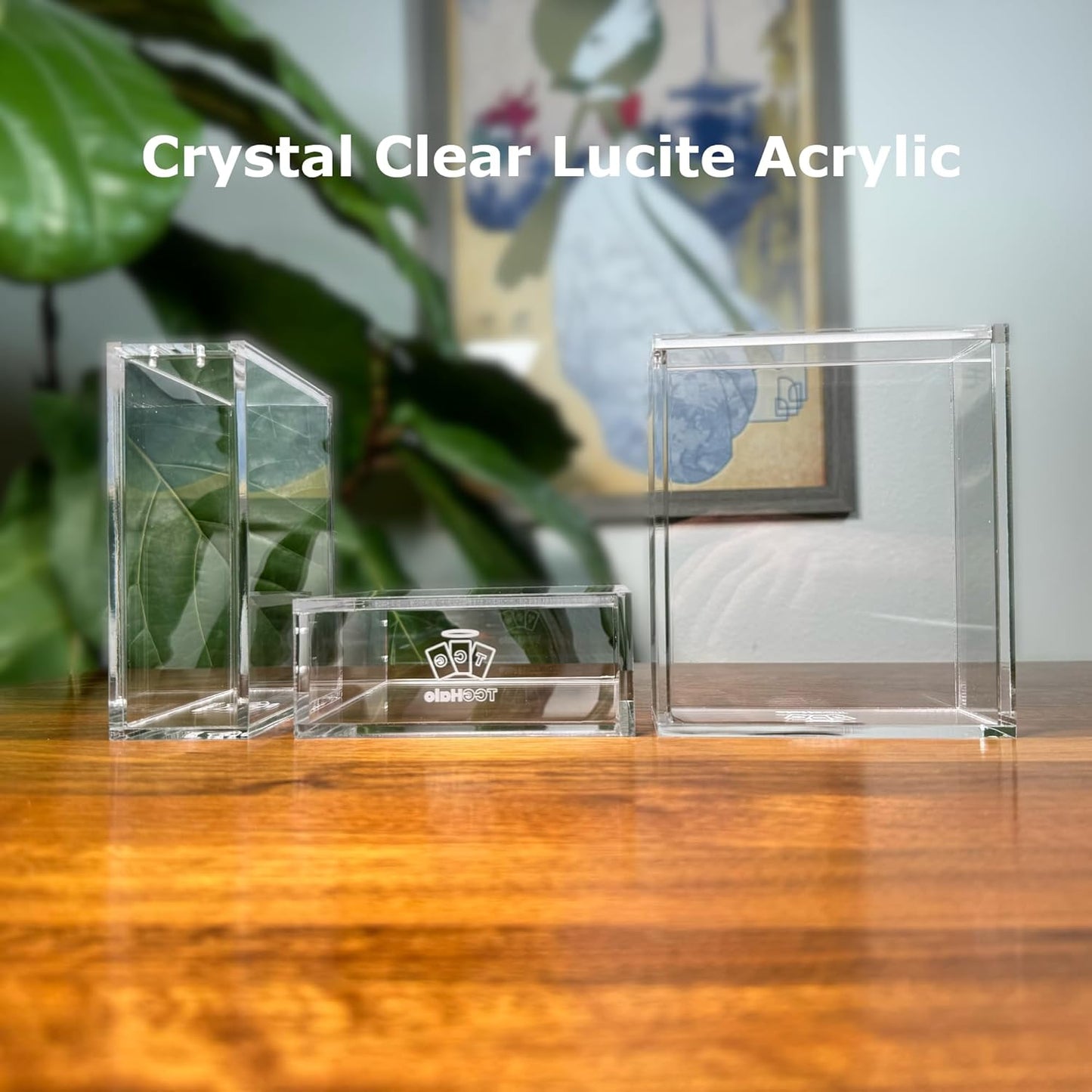 Acrylic Yugioh Booster Box Case (3 Pack) Acrylic Display Case for Yu-Gi-Oh Booster Box - Sliding Magnetic Lid 5MM Thick - Hard Yugioh Card Booster Box Case Storage Clear Acrylic Display Case