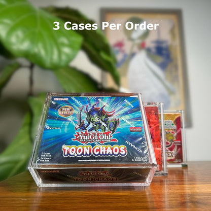 Acrylic Yugioh Booster Box Case (3 Pack) Acrylic Display Case for Yu-Gi-Oh Booster Box - Sliding Magnetic Lid 5MM Thick - Hard Yugioh Card Booster Box Case Storage Clear Acrylic Display Case