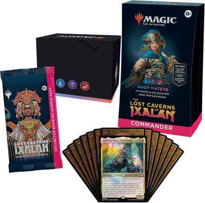 Magic: The Gathering The Lost Caverns of Ixalan Commander Deck - Blood Rites (100-Card Deck, 2-Card Collector Booster Sample Pack + Accessories)