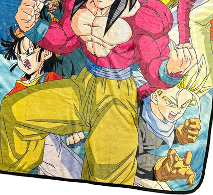 Surreal Entertainment Dragon Ball Gt Blanket Super Saiyan 4 Baby Pan Uub Fleece Throw 45" X 60"