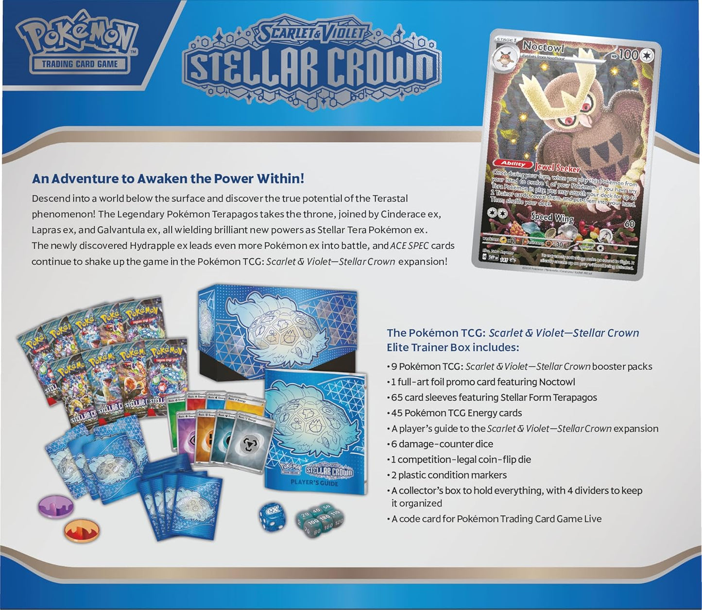 Pokemon TCG: Scarlet & Violet Stellar Crown Elite Trainer Box