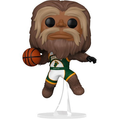 Squatch #13 Funko Pop! Basketball NBA Mascots Sonics - Approx. 4 3/4" Hard Wood Classic Collectible Vinyl Figure Bundled with Display Box Protector Case - Estimated Arrival: Nov. 2025 (PRE-SALE)