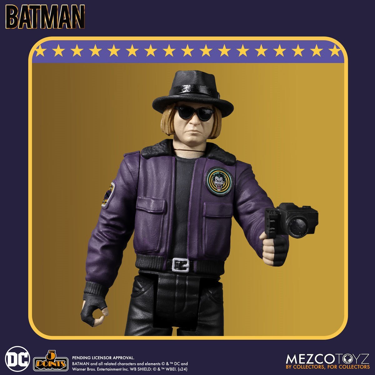 Mezco Batman (1989) - 5 Points Collection Action Figure - 3 Pack (Batman , The Joker, and Joker Goon) (PRE-SALE)